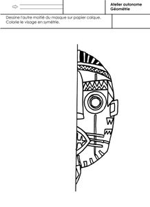 Afrique masque en symétrie