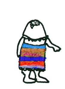 Gloups, graphisme avec pastels gras