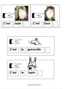 Bon appétit Monsieur Lapin, lexique des mots outils
