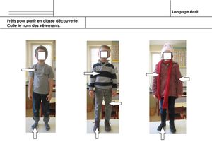 La valise, les vêtements pour partir en classe découverte