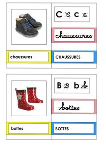 les vêtements : cartes-mots