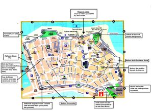 Les pirates et les corsaires, plan de Saint-Malo Intra Muros