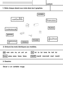 Lecture album Justine entre au CP, épisode 2, fiche 1