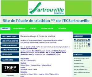 Tripp Sport est partenaire de l'école de triathlon de Sartrouville.
