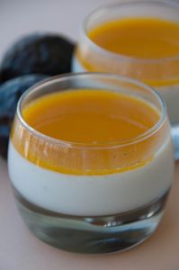 Panna cotta coulis orange/fruits de la passion