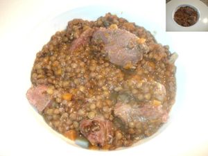 PETIT SALE AUX LENTILLES DANS LE MICRO-MINUTE