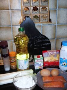 FLAMICHE AUX POIREAUX ET AU SAUMON