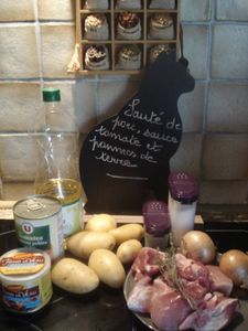 SAUTE DE PORC, SAUCE TOMATE ET POMMES-DE-TERRE