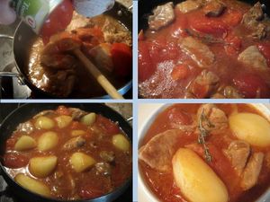 SAUTE DE PORC, SAUCE TOMATE ET POMMES-DE-TERRE