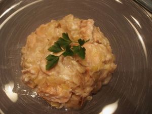 FONDUE DE POIREAUX AU SAUMON