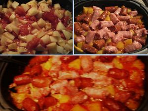 ROUGAIL DE SAUCISSES (aux pommes-de-terre)