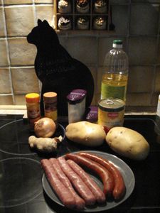 ROUGAIL DE SAUCISSES (aux pommes-de-terre)