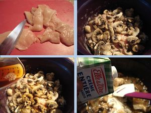 POULET AU PORTO ET CHAMPIGNONS