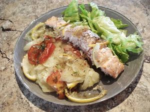 SAUMON AU CITRON ET POMMES DE TERRE