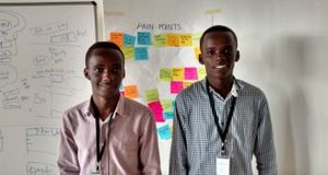 Cedrick Muhoza et Patrick Muhire, les deux fondateurs de la start-up rwandaise VugaPay