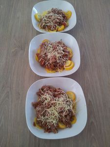 Courgettes à la bolognaise