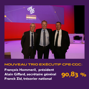 Un nouveau trio exécutif à la tête de la CFE-CGC