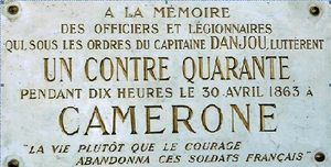 ~ 30 Avril 1863… Il y a 152 ans : CAMERONE ~