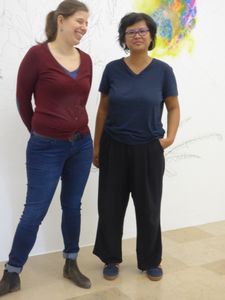 Nathalie Muchamad (à dte) et Giulia Turati (à gauche)