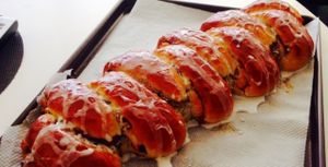 Brioche à effeuiller Spéculoos & pépites de choco façonnage en "épi"