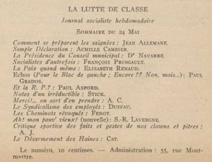 Une scission socialiste à la Belle époque : le Parti ouvrier en 1914