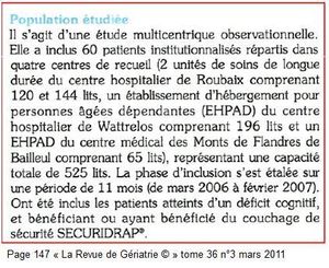 Page 147 « La Revue de Gériatrie © » tome 36 n°3 mars 2011