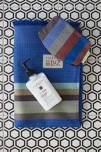Drap en nid en d'abeille Orage 100x180cm 39 €