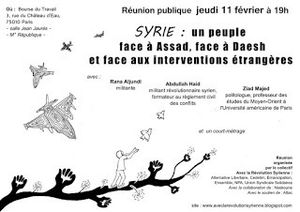 SYRIE : un peuple face à Assad, face à Daesh et face aux interventions étrangères