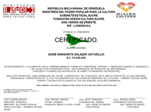 PROPUESTA DE CERTIFICADO
