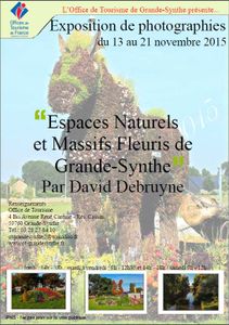Exposition de photos « Espaces naturelles et massifs fleuris de Grande-Synthe » a l'office de tourisme de Grande-Synthe