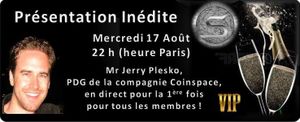 La 1er conférence de Coinspace en exclusivité francophone