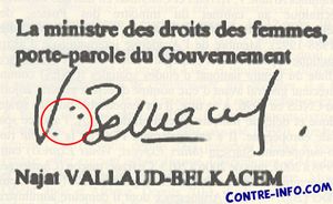 La signature maçonnique de Najat Vallaud-Belkacem