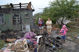 A l'aide pour cette famille touchée 2x par l'artillerie ukrainienne