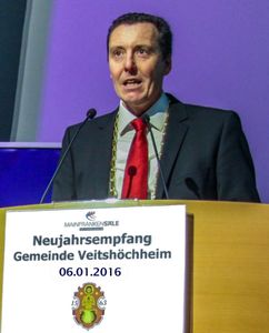 Veitshöchheims Bürgermeister lädt zum Neujahrsempfang am Dreikönigstag, 6. Januar 2016 in die Mainfrankensäle ein