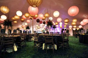 lanternes en papier éclairées avec led pour mariage, et autres fetes de famille