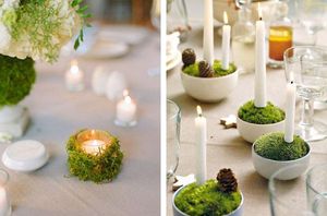 décoration de mariage en mousse naturelle