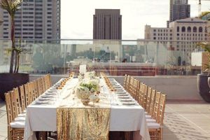 Décor de mariage doré