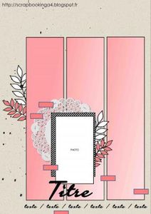 Challenge #193 - sketch pour scrapbooking A4