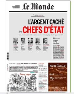 La Une du Monde.