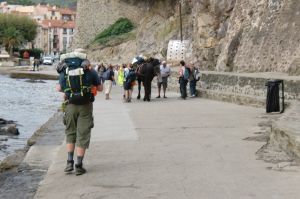 au bas de la citadelle de Collioure