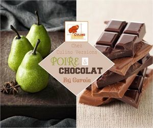 Gourmandises poires-chocolat et amandes