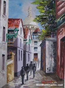 Montmartre vision 1 Figure, par Elisabeth Guibert.