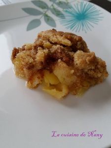 Crumble aux pommes, poires et speculos