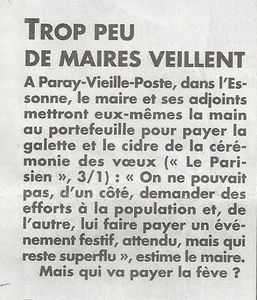 Démocratiser la cérémonie des Voeux du Maire ?
