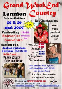 Les 15 et 16 mai - Grand Weekend Country à Lannion