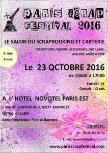 Mes ateliers à Paris Scrapfestival 2016