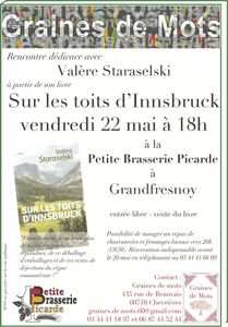 Rencontre avec Valère Staraselski le 22 mai 2015 à la Petite Brasserie
