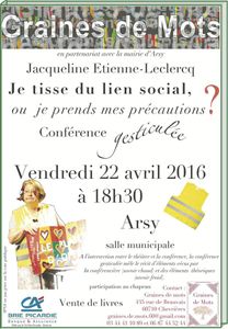 22 avril 2016 à 18h30 à Arsy, conférence gesticulée