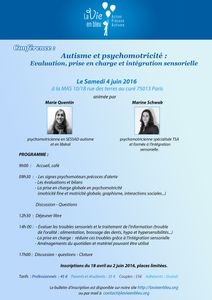 Autisme et psychomotricité : Evaluation, prise en charge et intégration sensorielle - 14 juin 2016