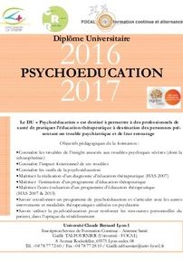Nouveau D.U. Psychoéducation - 2016/2017